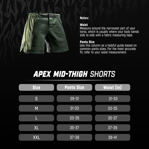Hayabusa Men’s Apex Mid-Thigh Fight Shorts