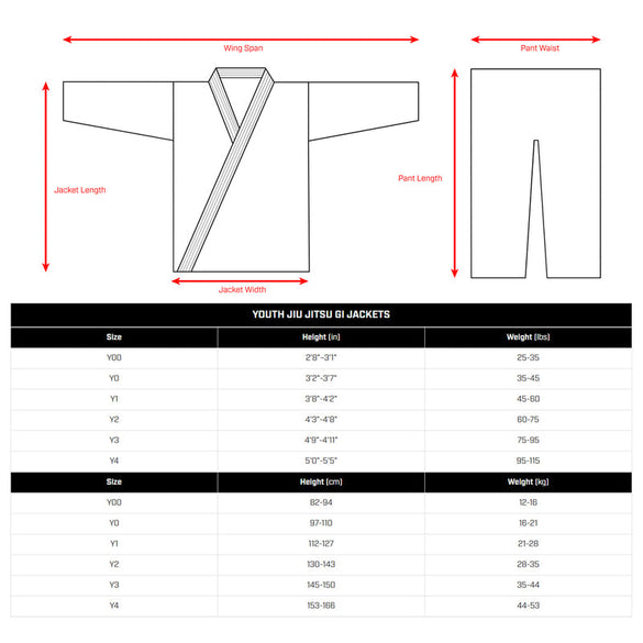 Hayabusa® Youth Ascend Lightweight Jiu Jitsu Gi